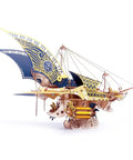 Hands On Dope 3D Wooden Puzzle Kit For Adults Spaceship Flyship With 300 Plus Pieces Steampunk DIY Model Build Kit