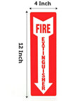 36 Pack Fire Extinguisher Sign Sticker 4 By 12 Inches 5 Mil Vinyl Bright Red And White Stick-On Weatherproof UV Protected Indoor Office And Boat Safety Signage.