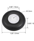Diagram of a 1.25-Inch PU Sponge Tire With Plastic Hub RC Airplane Wheel Set 2 Pack, measurements included, 31mm diameter.