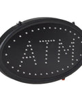 Eye Catching LED ATM Sign For Retail Bar Or Cafe Now Open Display With On Off Switch And Chain Oval 19 By 10 Inches Low Energy High