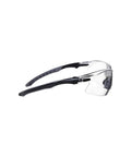 Shooting Safety Glasses With Anti Fog Lenses For Range And Hunt, ANSI Z87.1 Plus And CE Rated, clear lenses, black/gray frames, side view
