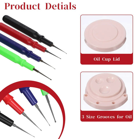 Watch Repair Oiler Pen Set With Four Size Needle Tips And Oil Cup Pro Grade Precision Lubrication Tools For Watches Clocks