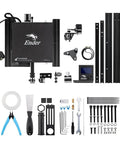 Ender 3 3D Printer With Resume Printing Function fully open source components laid out for DIY makers assembly.