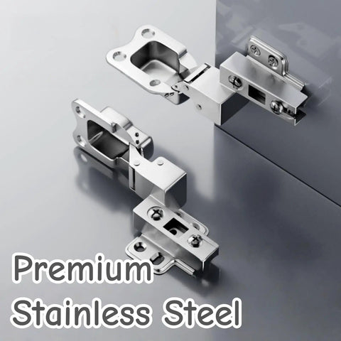 Two Pack Up Down Flip Cabinet Hinge Side Mount Door Shelf Lid Hinge For Soft Close Heavy Duty Lid Support Hardware Stainless Steel Corrosion Resistant Smooth Quiet Motion For Cabinets, stainless steel side-mount hinge set on cabinet door