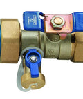 Tankless Water Heater Service Valve Kit For Easy Install And No Fuss Maintenance Durable Valve Set bronze with blue handles