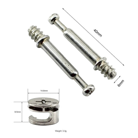 Rock Solid Twenty Five Piece Furniture Connector Kit With Zinc Alloy Eccentric Cam Locks And Durable Self Tapping Wood Dowel Screws For Quick Cabinet Drawer Assembly Jobs