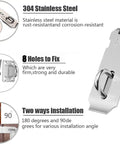 Stainless Steel 4 Inch Hasp Lock Packlock Clasp Safety Door Gate Bolt Lock Latch with mounting screws, showing features and installation.