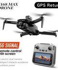 GPS Drone With Pro Grade 4K Dual Cameras And 4.5 Inch LCD Remote For Real Time WiFi FPV, infrared obstacle avoidance.