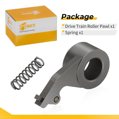 Package contents of Drive Train Roller Pawl Replacement For Polaris RZR 570 900 1000 And Sportsman ACE 325 500 570 900 2013-2019 Drop In Ready Fits Ranger Models 2013-2025 OEM Grade Gear For Smooth Clutch Engagement And Reliable Power Transfer 3235452 with spring and drive train roller.