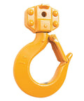 Bright yellow Bottom Hook Assembly for Three Quarter Ton Lever Hoist Heavy Duty Replacement Steel Hook for L5BU0081021