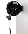 Portable Manual Open Face Air Hose Reel For Easy Winding No-Tangle 3/8 Inch By 50 Feet Heavy Duty Yet Lightweight Hybrid Construction