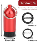 Red aluminum alloy scuba diving cylinder with 12 seal rings kit for small scuba tanks valve seals easy to use portable accessory