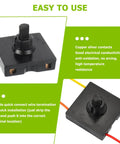 Rotary Switch Four Position Three Speed Power Selector With Knob For Heaters And Equipment 13A 125V 10A 250V ABS housing