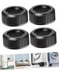 Set of 4 Pack Non Slip Washing Machine Pads Heightened Anti Vibration Feet Base shown with appliances for floor protection.