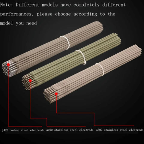 Carbon Steel Welding Electrodes Set 2.0mm And 1.2mm, 50 Pieces Each, grouped with stainless steel electrodes