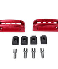Heavy Duty T Slot Bed Cleats For Toyota Trucks 2022-2025 Easy Install Tie Down Hardware set with red cleats and metal bolts.