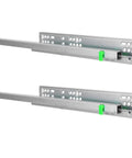 16 Inch Detachable Slow-Close Drawer Slides With Metal Rails, Heavy-Duty Cabinet Glides, shown fully extended
