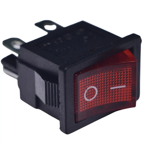 Hull Shape Snap In 4 Pin On Off Switch With Red Lamp Indicator Micro SMD PCB Switch Fits 19.2x12.9mm Mounting Hole KCD1 104
