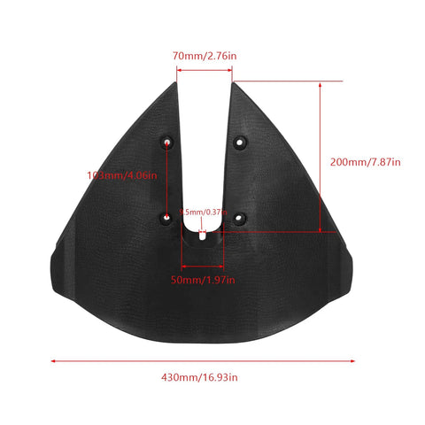 Hydrofoil Stabilizer For Boats Fits 15 To 300HP Outboard Engines Marine Fin Stabilizer with detailed measurements