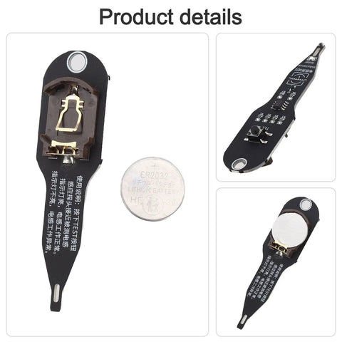 Inductor Tester for PCB and Motherboard Repair, Fast Fault Detection with Green Indicator Light, compact portable tester with CR2032 battery