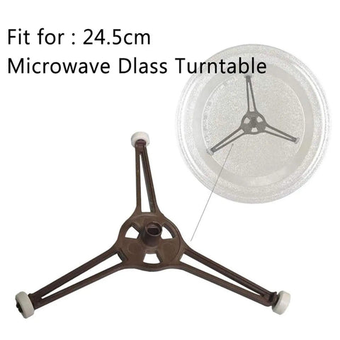 Microwave Turntable Support Ring Replacement with 14mm Roller Dia for 24.5cm Glass Plate Triple Arm Holder