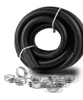 Heavy Duty Three Quarter Inch Transmission Oil Cooler Hose Ten Foot Rubber Coolant Line with metal clamps for street rides