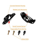 Heavy Gauge Steel Direct Replacement Rear Tailgate Handle Kit For Chevy Silverado 1500 2500 3500 1999 To 2006 showing latch mechanism and hardware.
