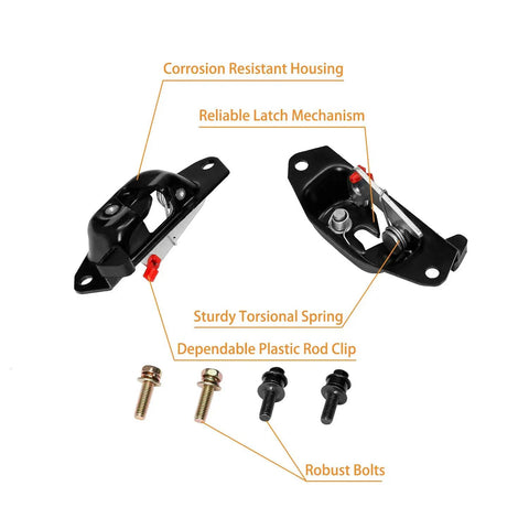 Heavy Gauge Steel Direct Replacement Rear Tailgate Handle Kit For Chevy Silverado 1500 2500 3500 1999 To 2006 showing latch mechanism and hardware.