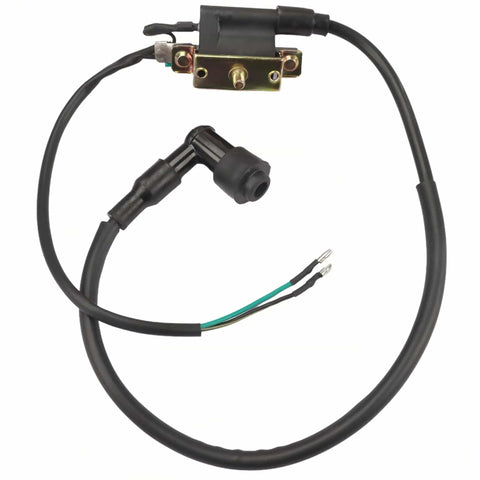All In One Ignition Coil CDI Box With Voltage Regulator Rectifier Relay Starter Solenoid Spark Plug And Ignition Switch Key Set, front view