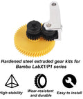 Upgraded Pro Grade DLC Nano Coated Extruder Gear Kit For Bambu Lab X1 P1 Series 3D Printers With Full Drive Gear Driven Gear And Integrated Bearings For Easy Maintenance And Smooth Filament Feed On X1C X1E P1P P1S, hardened steel gears