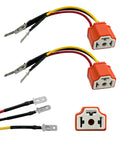 Ceramic H4 9003 HB2 Wiring Harness Socket Kit 2Pcs Pigtail Female Plug To Fix Nonstandard H4 Pins Fog Light Retrofit Connector With 3 Adapters