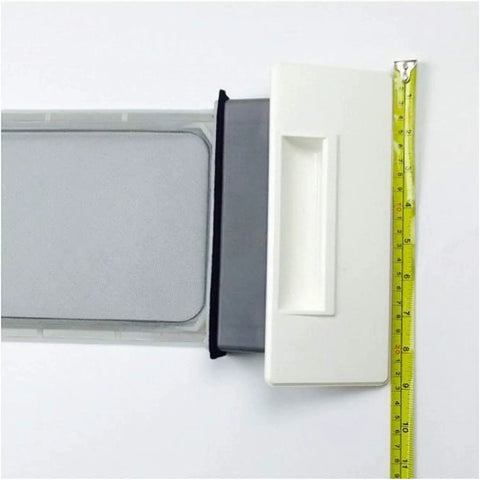 Premium Dryer Lint Screen Replacement For Whirlpool Kenmore Roper Estate Inglis Sears KitchenAid, white handle, tape measure shown