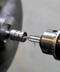 Pro Grade Center Drill Bit Set For Lathe And Metalworking, 60 Degree M2 High Speed Steel Center Bits With Countersink in drilling action