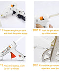 4-step guide using black hot glue sticks 12 pack for hot glue gun 8 inch long 0.43 inch diameter crafts and DIY projects