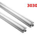 Heavy Duty 2pcs T-Slot Aluminum Profile Extrusion Frame Kit For 2020 3030 4040 Systems To Build Rugged Industrial Carts And Diy Projects With Durable Alloy Design, showcasing two 3030 aluminum extrusions.