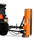 65 Inch PTO Driven 3 Point Hitch Offset Flail Ditch Bank Mower For 30 To 60HP Cat 1 Tractors, model VAM65 attached to tractor
