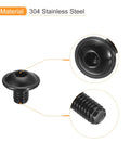 Heavy Duty M4 X 4Mm Flanged Button Head Socket Cap Screws 50 Pack 304 Stainless Steel black cap screw detail image