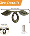 4 Pack Vintage Style Leaf Drawer Pulls 4 Inch Bronze Cabinet Handles For Dresser And Furniture 50mm Hole Distance Zinc Alloy Hardware
