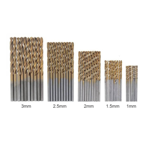 Assorted twist drill bits for Handy Pin Vise Drill Set For Crafting And Jewelry Making, sizes from 1mm to 3mm for resin, wood, plastic