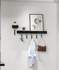 Heavy Duty Wall Mounted Coat Rack Featuring Solid Cast Iron Hooks And Decorative Cat And Dog Motifs Killer Modern Style For Entryway Organization Heavy Duty Hallway Storage Game Changer with hooks, bag, and keys.