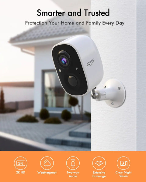 Solar Powered Wireless Outdoor Security Camera Kit With 2K Color Night Vision, Solar Panel, Spotlight, Alarm, AI Detection, And 2-Way Talk For A Truly Wire-Free Home Security System