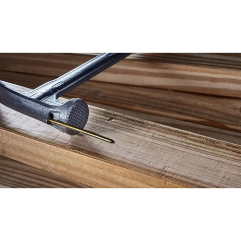 Beast 14 Oz MIG Weld Hammer With Checkered Face ToughSeries Steel Nailing Hammer in action on wood surface