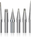 Solder Tips Set For ET Soldering Irons And Compatible WES WESD PES WE Stations 6 Copper Tips Pack displaying assorted shapes