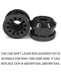 Shift Linkage Bushing Kit For Dodge Ram 1500 2500 3500, black 2-piece shifter cable bushings with E-clips
