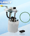 Electric Fuel Pump Module Assembly Replacement E3797M FG1055 for Cadillac, Chevrolet, GMC with plug-and-play feature shown.