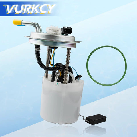 Electric Fuel Pump Module Assembly Replacement E3797M FG1055 for Cadillac, Chevrolet, GMC with plug-and-play feature shown.