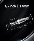 Beefy Heavy Duty Carbide Hole Saw Kit Half Inch 13mm With 2 Pilot Bits for fast cuts in stainless steel, mild steel, and more.