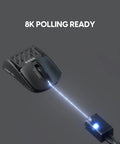 X2F Mini Fingertip Wireless Gaming Mouse Ultra Lightweight Low Latency Sensor in sleek black with 8K polling feature.