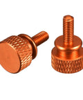Orange M4 x 10mm Shoulder Knurled Thumb Screws Pack Of 10 For PC Case Or Computer Cabinet, Aluminum Alloy Hand Tighten