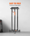 Foldable storage view of Beefy 880 LB Ride On Lawn Mower Lift Jack With Telescoping Lift Crank Handle And Power Tool Handle.